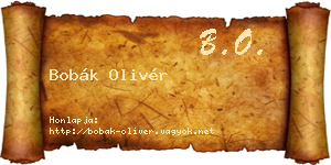 Bobák Olivér névjegykártya
